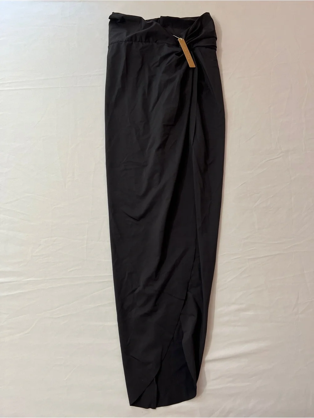 SKIMS Swim Sarong Long Maxi Skirt Cover Up Black Onyx